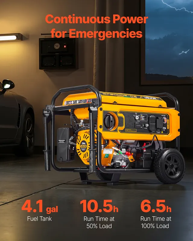 Portable Generator — Gasoline 4650W Peak Watt & LPG 4130W Peak — photo 3