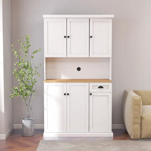 Kitchen Storage Cabinet with Microwave Countertop — photo 5