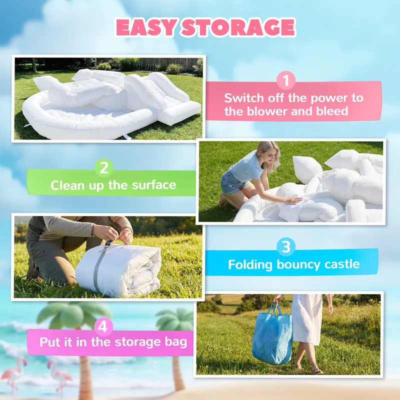 Inflatable Bounce House — 3-in-1 White Castle Bouncy House — photo 7