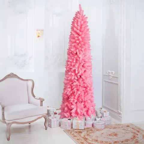 7.5 FT Hinged Christmas Tree — Artificial Pencil Christmas Tree