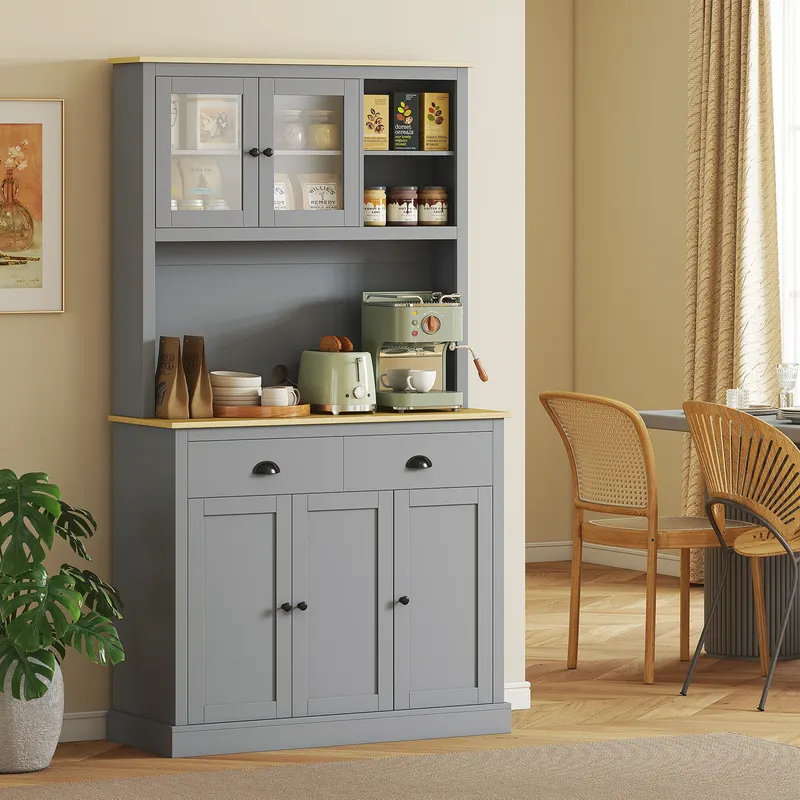 Freestanding Kitchen Cabinet — 71" Tall Pantry Cabinet
