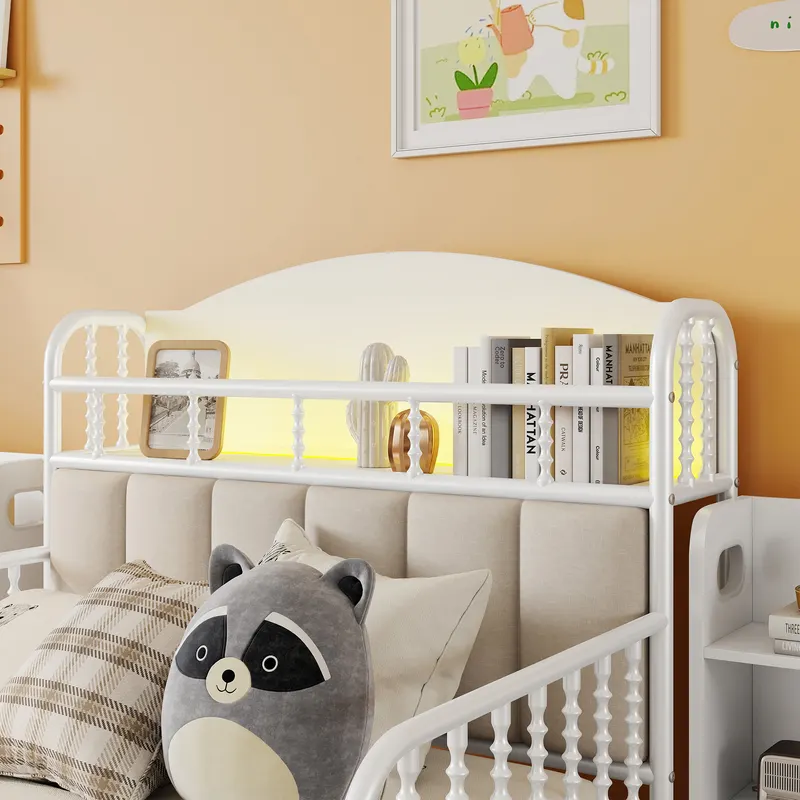 Twin Size Metal Platform Bed Frame with Light — photo 3