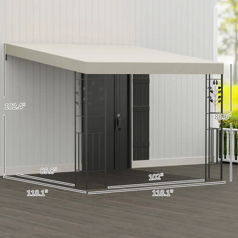 Outdoor Pergola Canopy — Metal Patio Canopy with Drainage Holes — photo 8