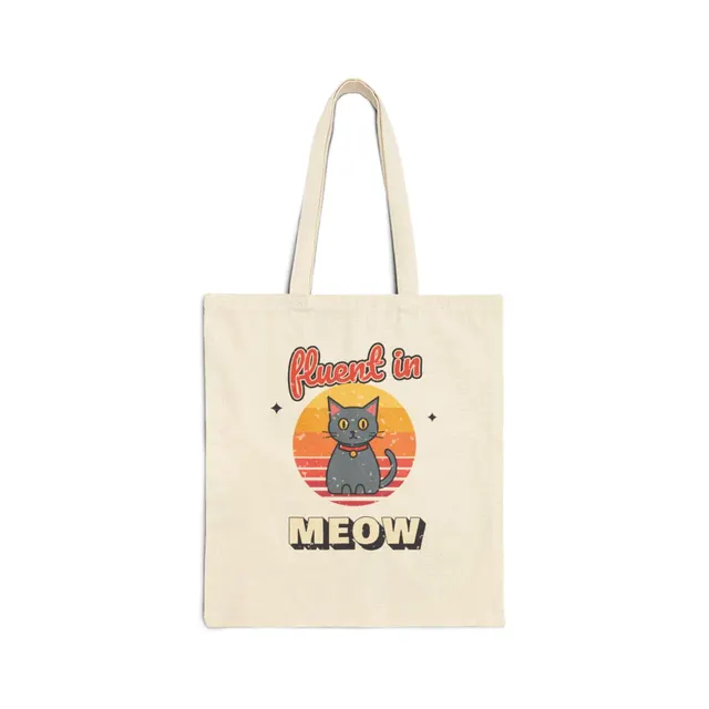 Fluent In Meow Tote Bag