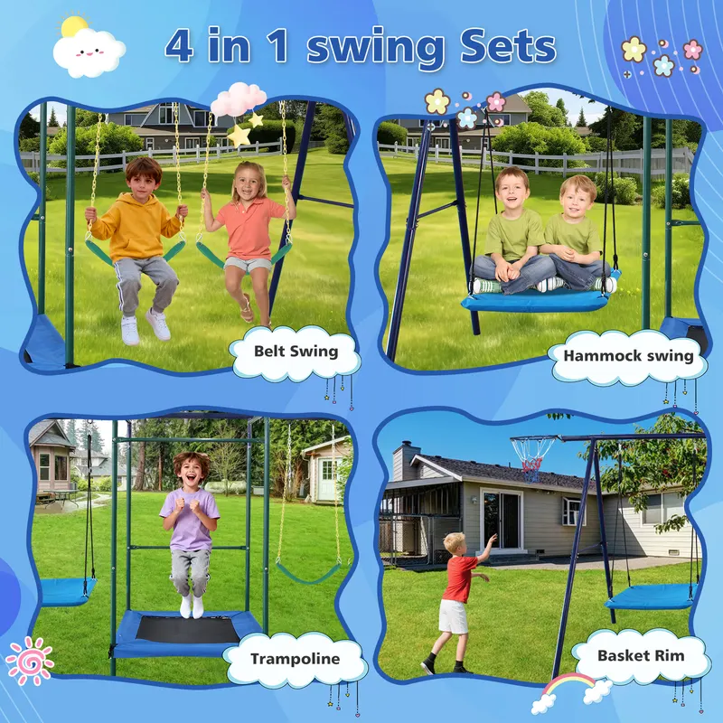 4 in 1 Swing Set with Belt Swing — photo 3
