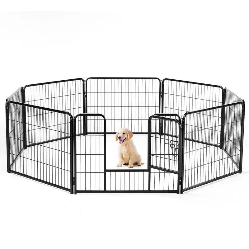 Dog Playpen Indoor Fence Height Metal Exercise Pen with Door — photo 2