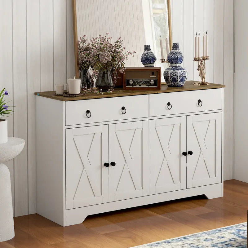 Kitchen Storage Sideboard β Farmhouse Buffet Cabinet with Barn β photo 6