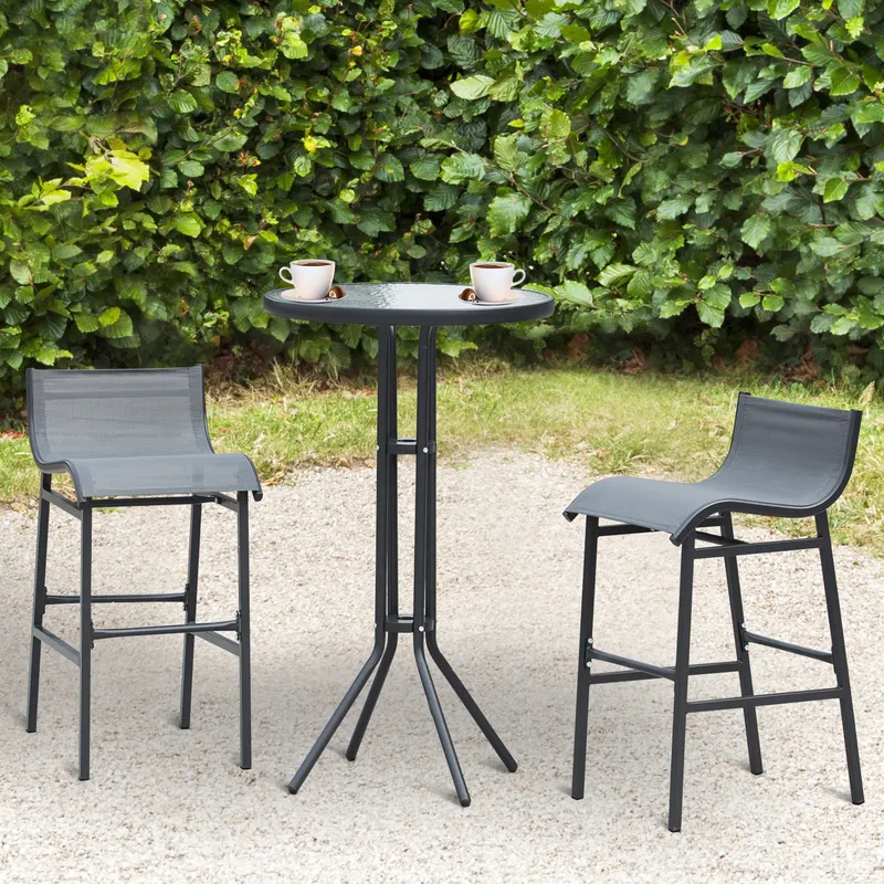 3 Piece Bar Height Outdoor Bistro Set for 2 — photo 2
