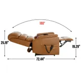 Brown Leatheraire Dual Motor Infinite Position Up to 350 LBS — photo 3