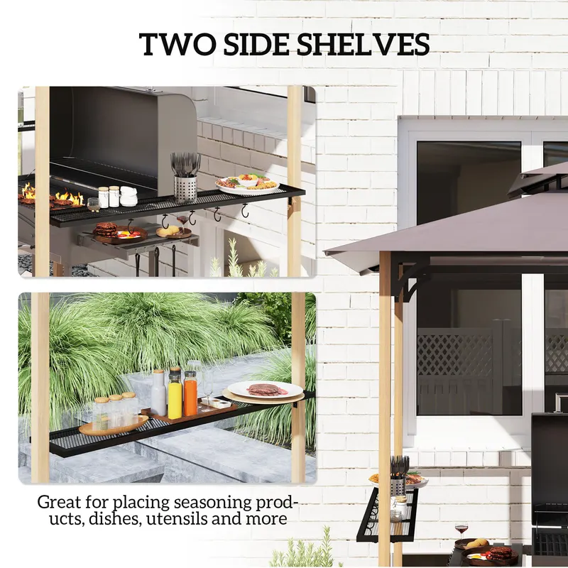 Grill Gazebo — Double Tiered Barbecue Grill Gazebo Shelter — photo 3