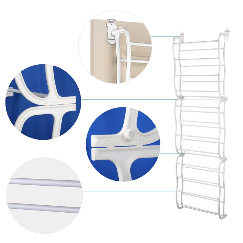 36 Pairs Over-the-door Shoe Rack 12 Layers Wall Hanging Closet — photo 7