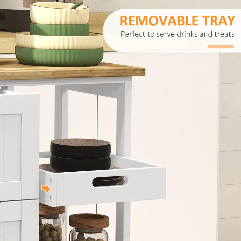 Rolling Kitchen Cart β Kitchen Island with Wood Top β photo 6
