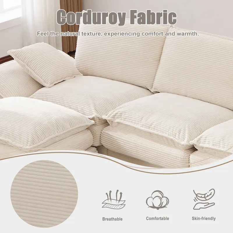 Sectional Cloud Modular Sofa β Deep Seat Sofa β photo 4