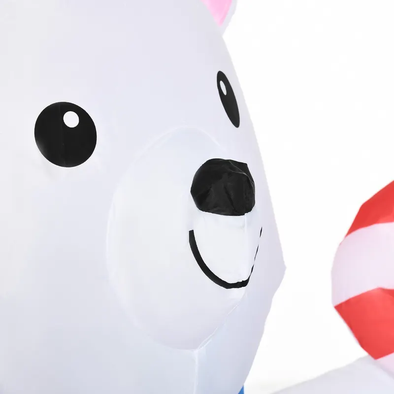 5ft Christmas Inflatables Outdoor Decorations Blessed Polar Bear — photo 7