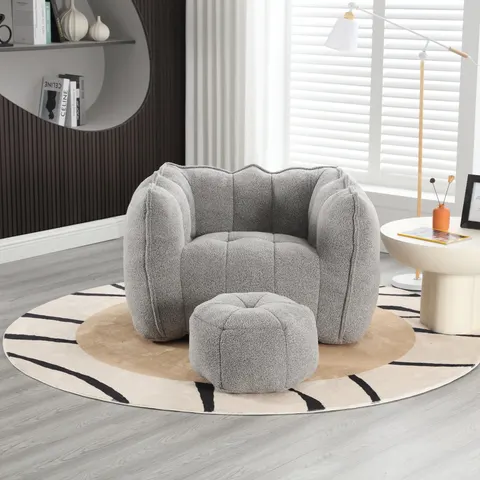 Soft Bean Bag Chair with High Resilient Foam(chips)for Living
