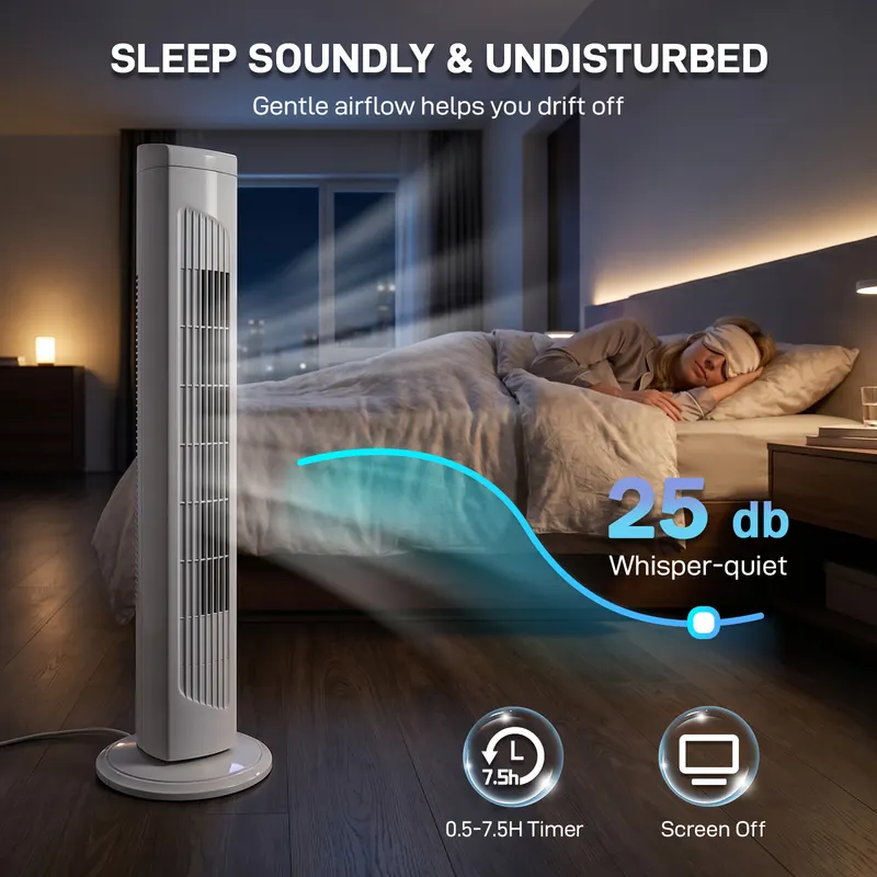 32 Inch Tower Fan with Remote & Touch Control — photo 8