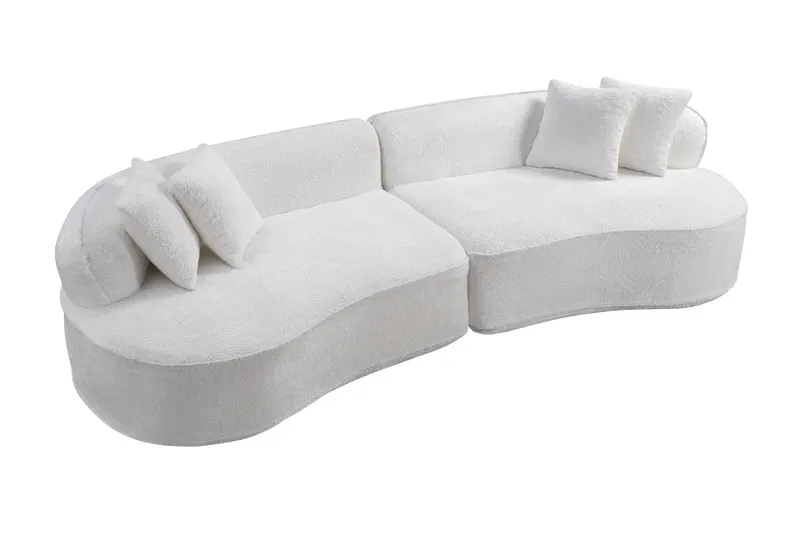Modern Curved L-shape Luxury Sectional Oversized Sofa Minimalist — photo 2