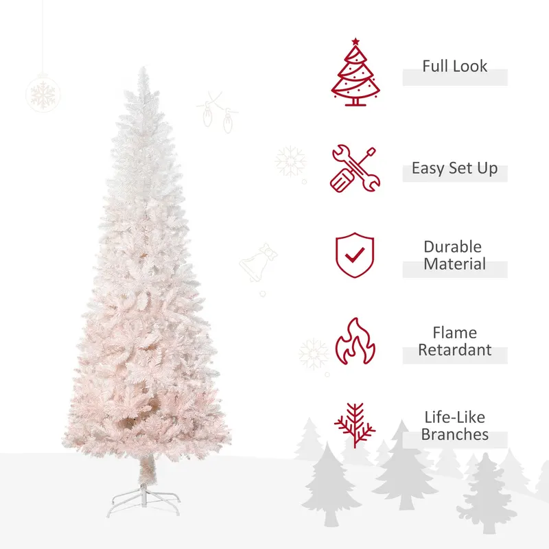 7ft Pencil Artificial Christmas Tree with Pine Realistic — photo 4