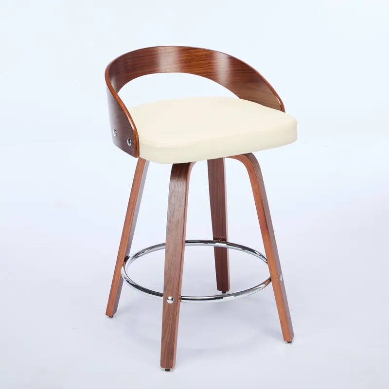 Bar Stools Set of 2 — Swivel Bar Height Stools with Low Back — photo 4
