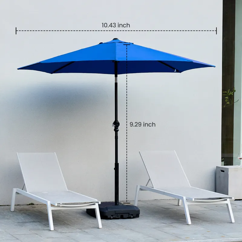 Outdoor Patio Umbrella with Push Button Tilt and Crank — photo 8