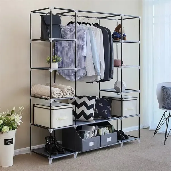 69 Portable Clothes Closet Wardrobe Storage Organizer with Non — photo 2