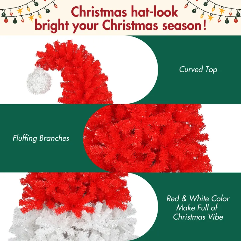 6FT Artificial Christmas Tree with LED Light — photo 2