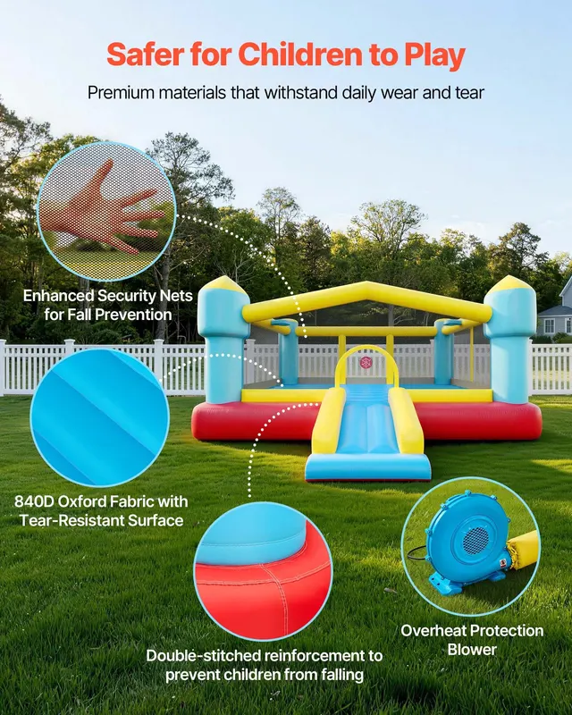 Inflatable Bounce House — 14.7 X 13.8 X 6.8 Ft Jumping Bouncy — photo 5