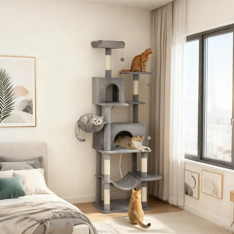 Multi-level Cat Tower — 80" Tall Cat Tree — photo 2