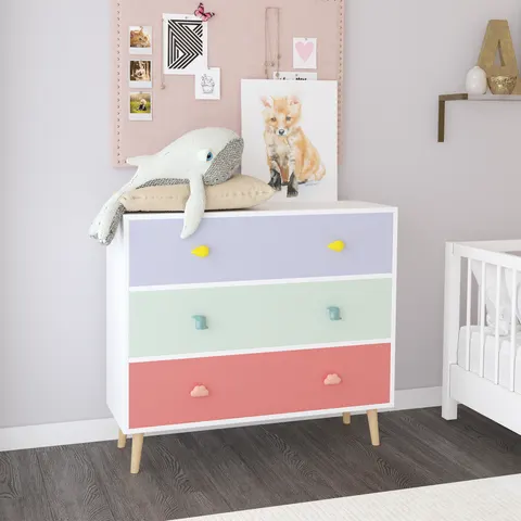 Kids 3 Drawer Dresser β Baby Nightstand for Bedroom