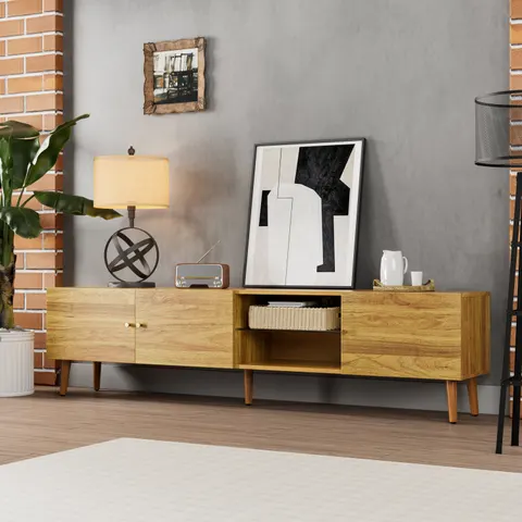 70 Inch Mid Century Modern TV Stand