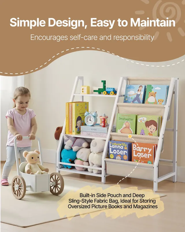 3-Tier Kids Bookshelf — Toy Storage Organizer for Toddler — photo 3