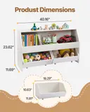 Toy Storage Organizer — Wooden Kids Bookshelf with Storage — photo 2