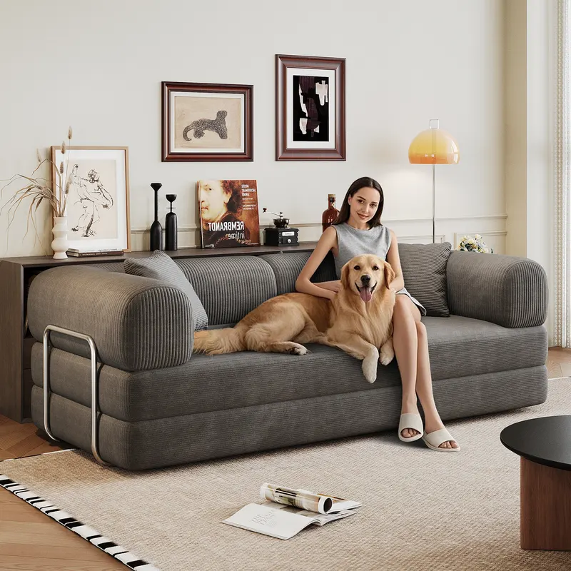 78.8 Compression Sofa β Convertible Floor Sofa Bed-with Pillow β photo 2
