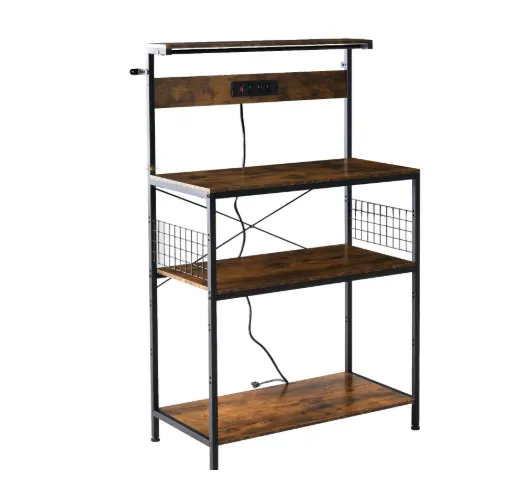 Kitchen Bakers Rack with Power Outlet — photo 3