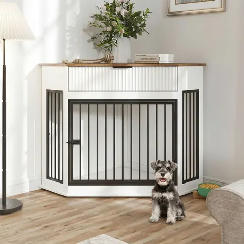 44.6 Corner MDF Dog Crate Furniture for Small Medium Dogs