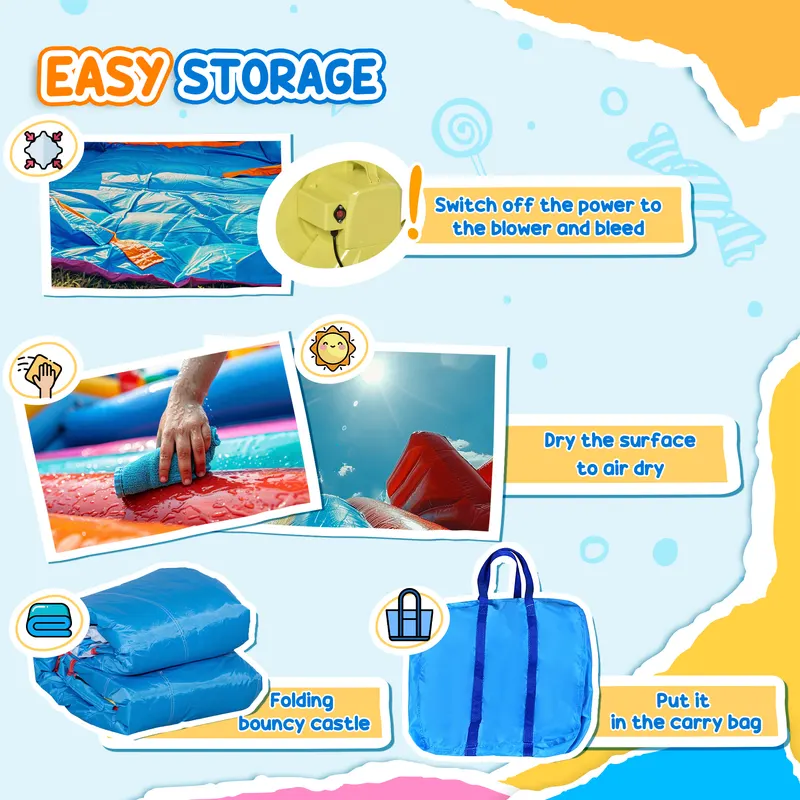 6-in-1 Inflatable Water Slide with Splash Pool — photo 7
