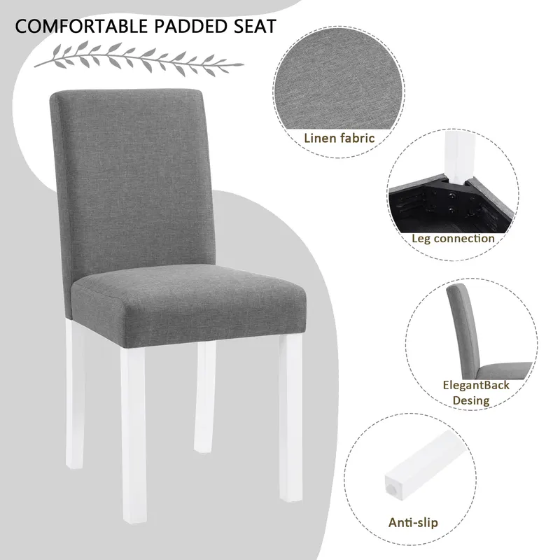 5-Piece Dining Table Set with 4 Chairs β photo 3