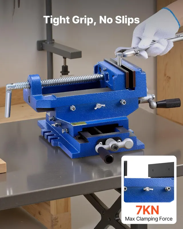 Cross Slide Drill Press Vise — 4 Inch Jaw Width — photo 5