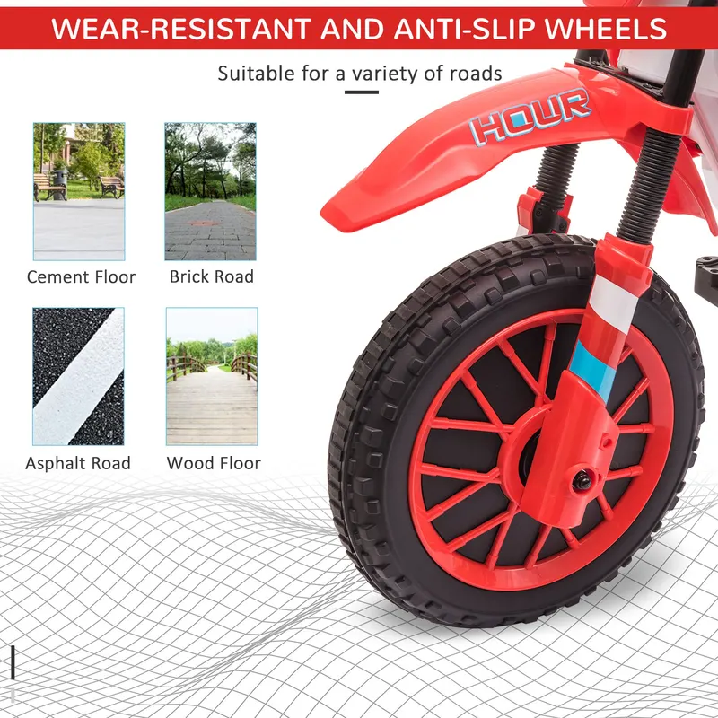 12V Electric Kids Ride on Dirt Bike Motorcycle Toy w/ Training — photo 3