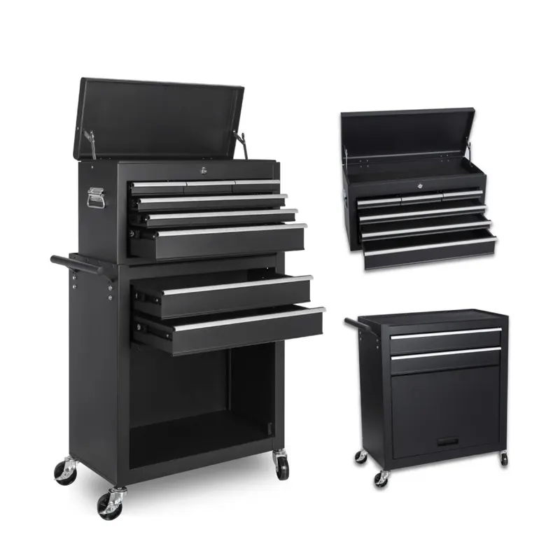 Tool Chest — 8-Drawer Rolling Tool Storage Cabinet with 2 in 1 — photo 2