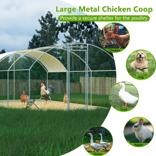 Large Chicken Coop Metal Chicken Run with Waterproof and Anti-UV — photo 4