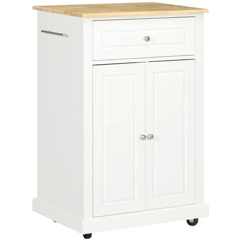 Rolling Kitchen Island Cart — Portable Serving Trolley Table