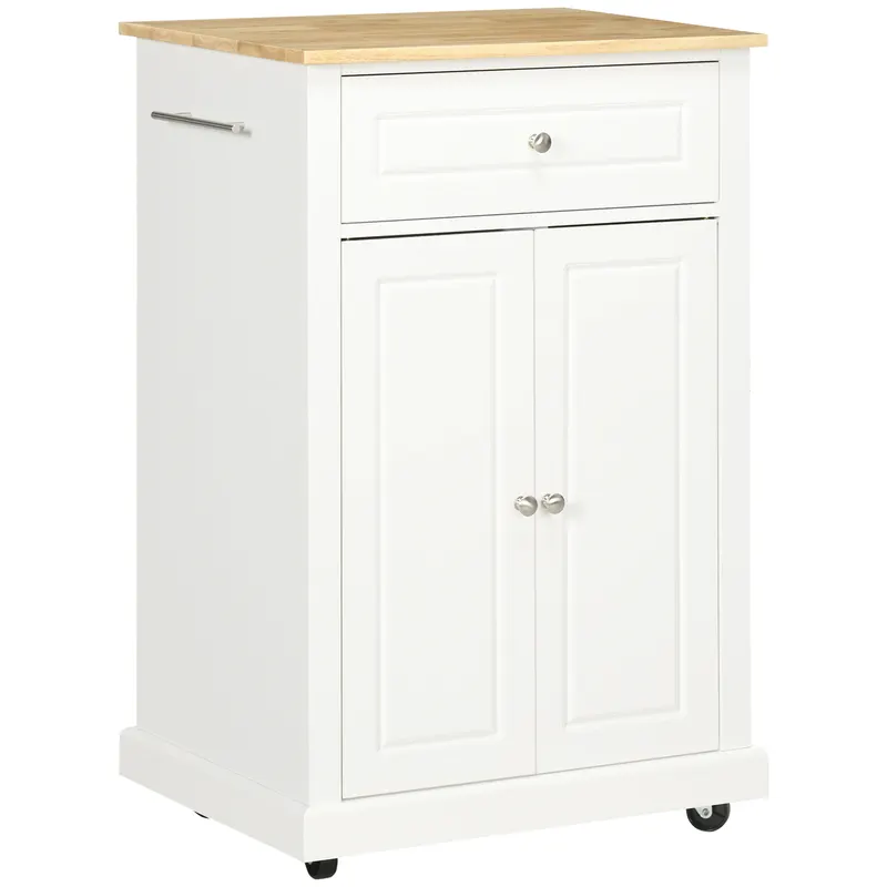 Rolling Kitchen Island Cart — Portable Serving Trolley Table