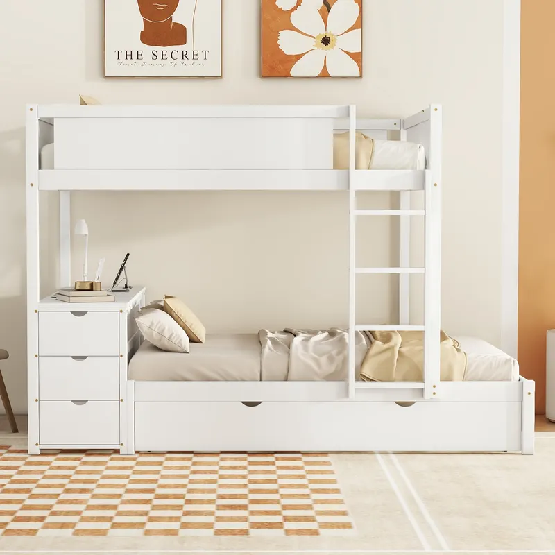 Full-over-full Bunk Bed with Twin Size Trundle β photo 2