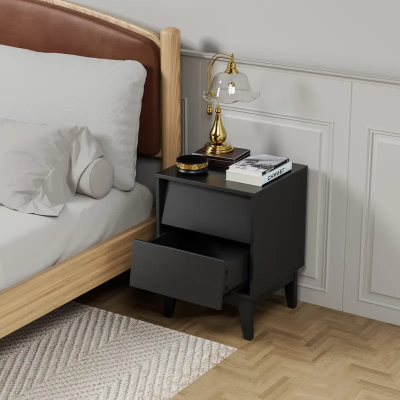 2 Set Nightstands Features Vintage-style and Bevel Design β photo 3
