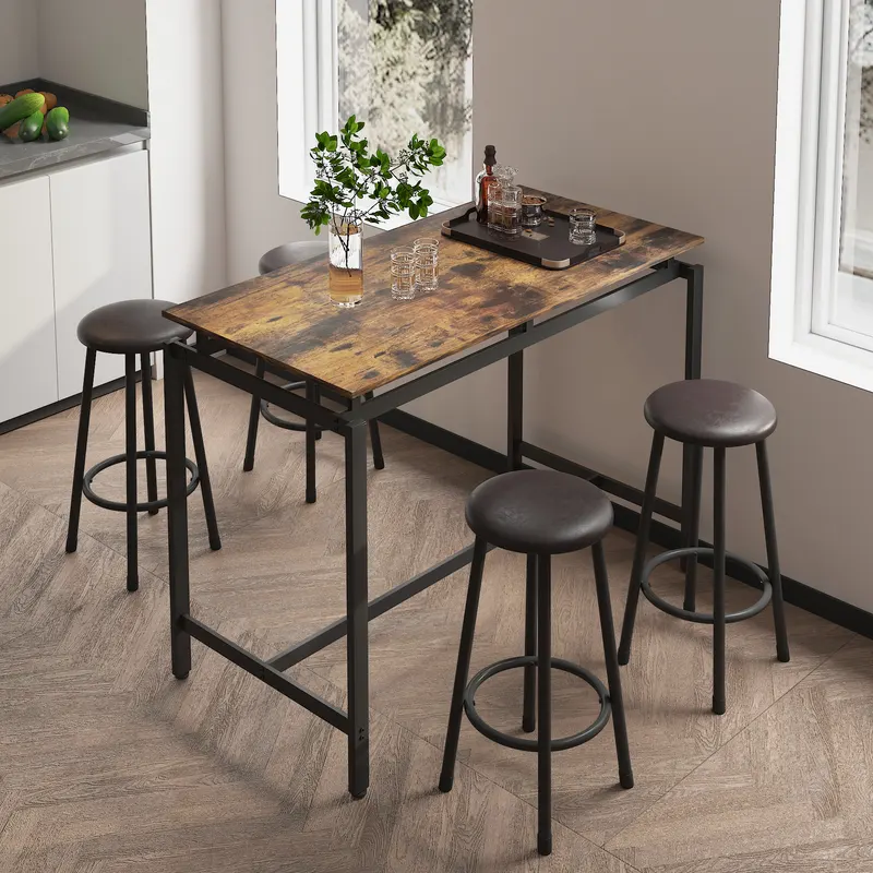 5-Piece Kitchen Counter Height Table Set — photo 3