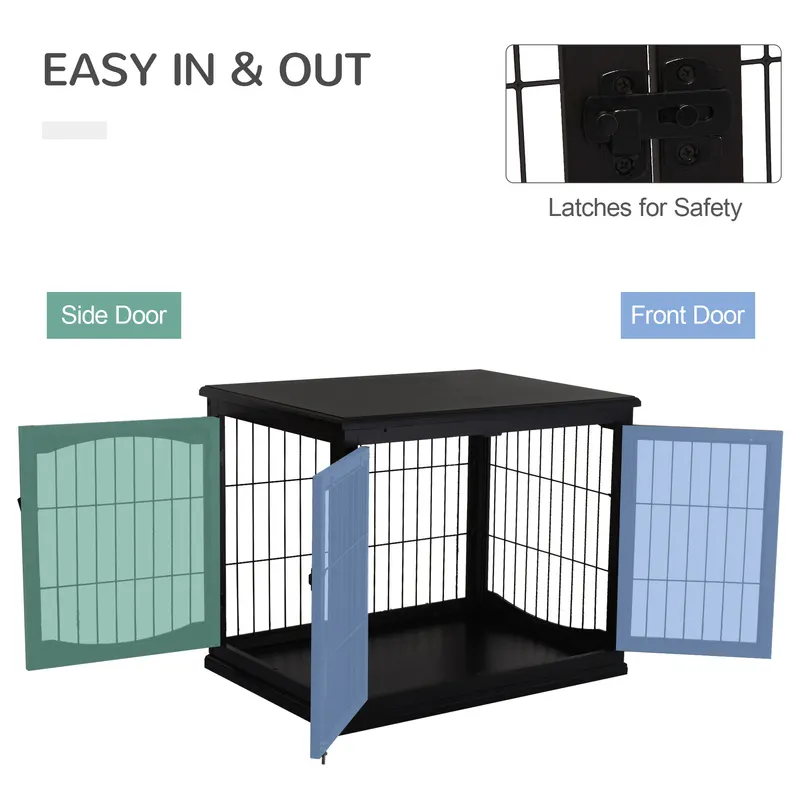 Dog Crate Furniture — 32" Small Dog Cage End Table with 2 Doors — photo 5