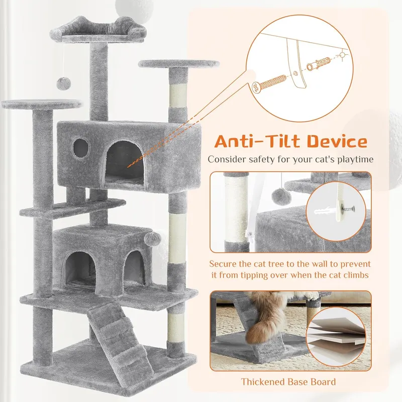 54 -cat Tree Tower — Multi-level with Sisal Grab Post — photo 4