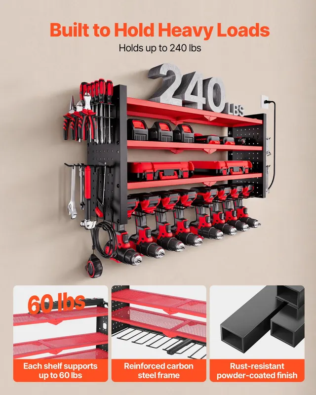 Power Tool Organizer with Charging Station — photo 2