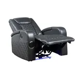 Alair Dark Gray Leather Aire Power Motion Recliner W Bluetooth — photo 2
